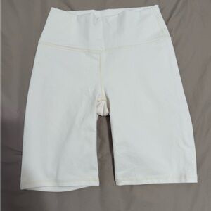 Fabletics Cream Bike Shorts